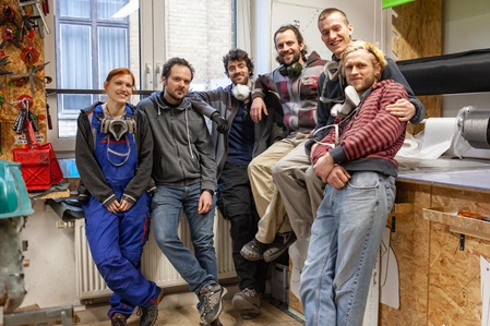 Die Mitarbeiter von LeichtLast: Angelina, Alexander, Florian, Pierre, Fabian und Till